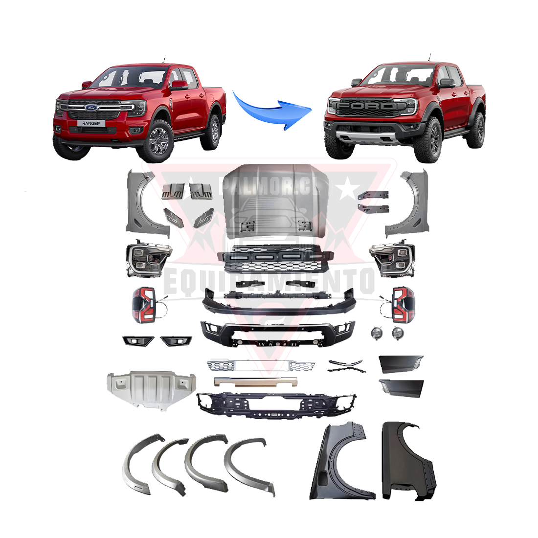 Full Body Kit Ford Raptor GEN2 para Ford Ranger T9 - Imagen 2