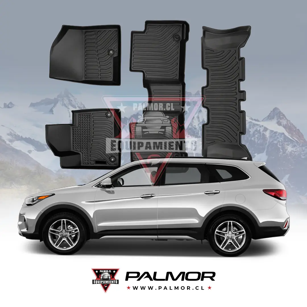 Hyundai Santa Fe 3 corridas 2013-2018 piso calce perfecto